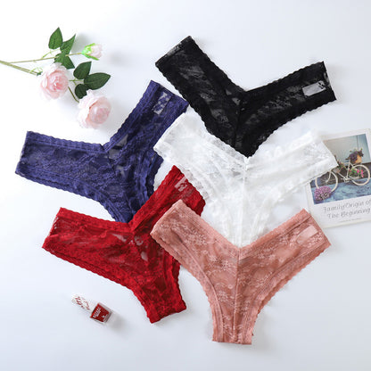 Panties Women Lace Underwear Sexy Low Rise Briefs