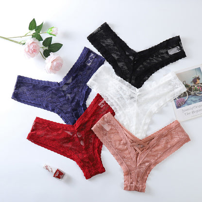 Panties Women Lace Underwear Sexy Low Rise Briefs