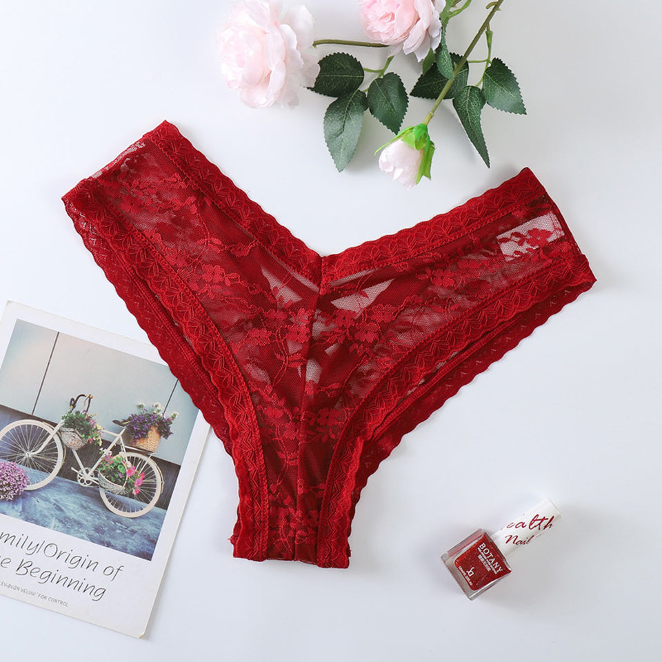 Panties Women Lace Underwear Sexy Low Rise Briefs