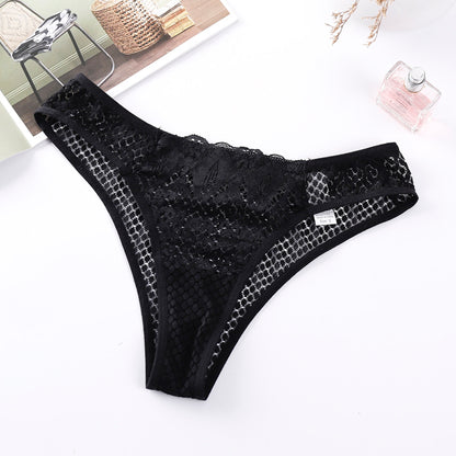 Women Sexy Lace Panties Low Waist Transparent Underwear