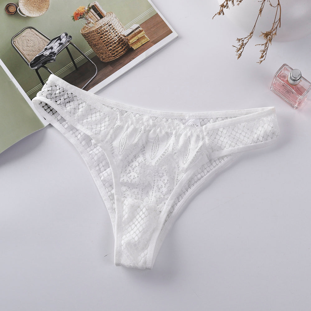 Women Sexy Lace Panties Low Waist Transparent Underwear